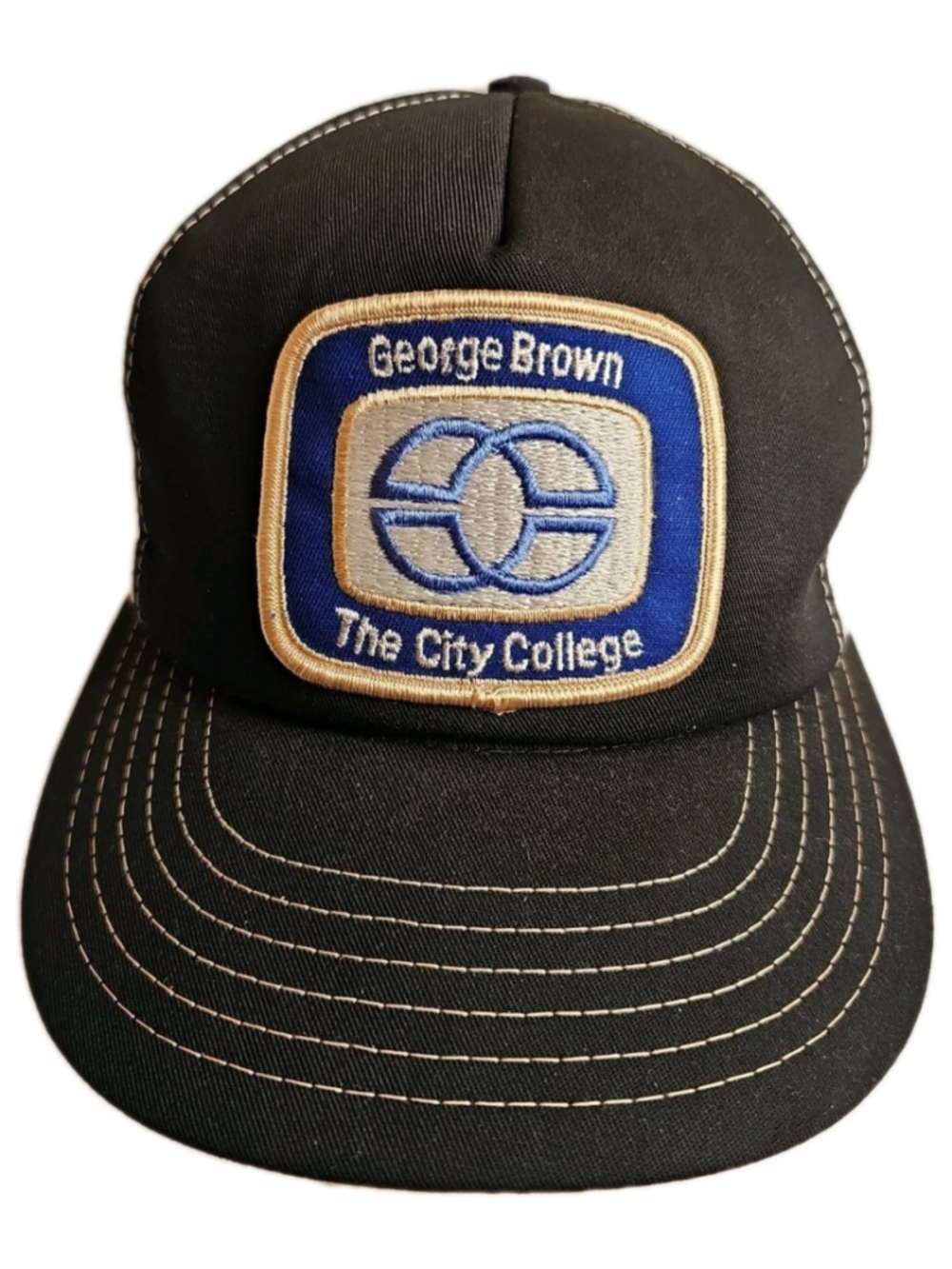 Vtg George Brown The City College Hat Toronto Trucker Snapback Cap Canada Made